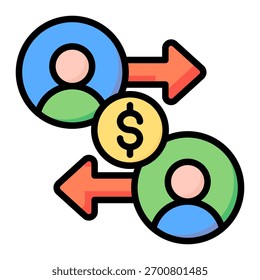 Elemento de icono de intercambio comercial para diseño