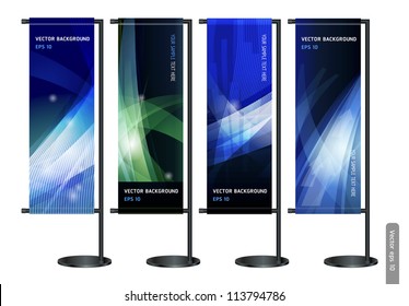 Trade exhibition stand display with Abstract background. Vector illustration.