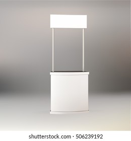 Trade exhibition stand, vector