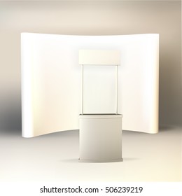 Trade exhibition stand, vector