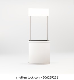 Trade exhibition stand, vector