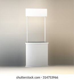 Trade exhibition stand vector isolated