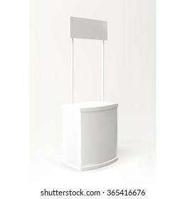 Trade exhibition stand vector isolated