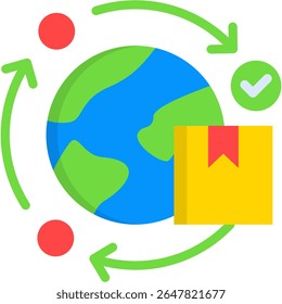 Ícone de facilitação de comércio ilustração de vetor plana