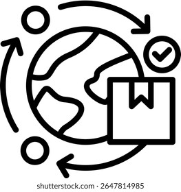 Ícone de facilitação de comércio descreve a ilustração do vetor