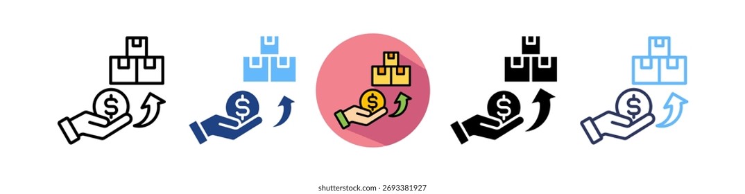 Trade Finance Icon Multiple Vector Illustration