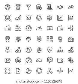 Trade flat icon set. Single high quality outline symbol of info for web design or mobile app. Thin line signs for design logo, visit card, etc. Outline logo of trade