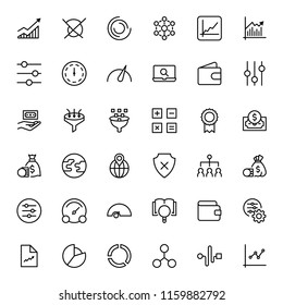 Trade flat icon set. Single high quality outline symbol of info for web design or mobile app. Thin line signs for design logo, visit card, etc. Outline logo of trade