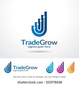 Trade Grow Logo Template Design Vector