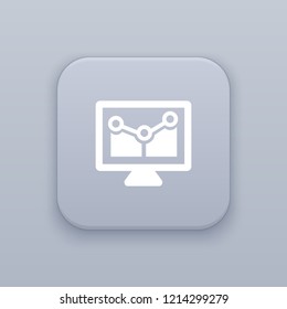Trade growth button, best vector on a gray background