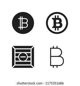 trade icon. 4 trade vector icons set. shipping, bitcoin and bitcoin internet money icons for web and design about trade theme