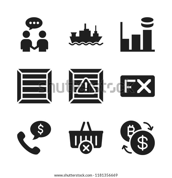 Trade Icon 9 Trade Vector Icons Stock Vector Royalty Free 1181356669 - 