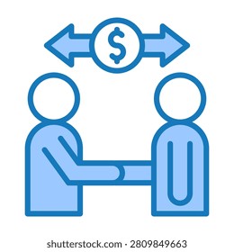 Trade Icon Blue Dualtone Design Vector Illustration