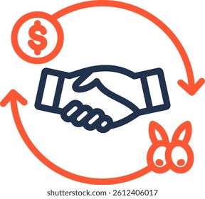 Trade Icon Color Line Vector Illustration