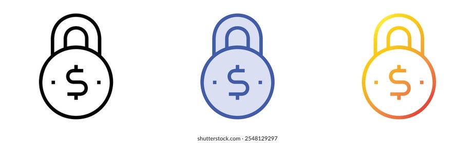 trade icon. Linear, Blue Fill and Gradient Style Design Isolated On White Background