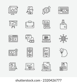 Trade Icon Set Collection, Editable Simple Design, Simple illustration elements.