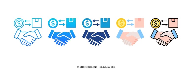Trade icon sheet multiple style collection