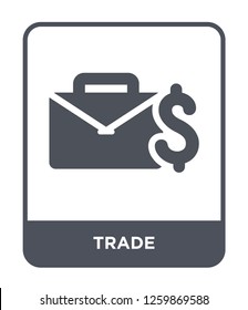 trade icon vector on white background, trade trendy filled icons from Payment methods collection, trade simple element illustration