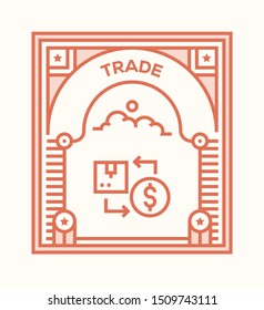 TRADE AND ILLUSTRATION ICON CONCEPT