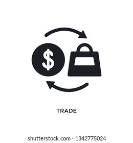trade isolated icon. simple element illustration from payment concept icons. trade editable logo sign symbol design on white background. can be use for web and mobile