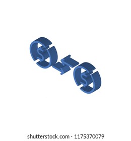 Trade isometric left top view 3D icon