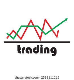 trade logo, vector logo trading financial vector logo. candlestick trading. trading stock symbol.