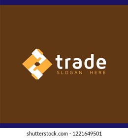 Trade logotype. cooperation hand shake logo template