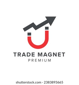 ilustración de icono del vector del logotipo del imán de comercio