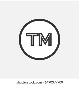 Trade Mark Icon - Abbreviation of TM : Sign & Symbol, Logo Vectors.