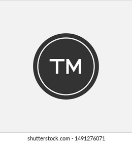 Trade Mark Icon - Abbreviation of TM : Sign & Symbol, Logo Vectors.