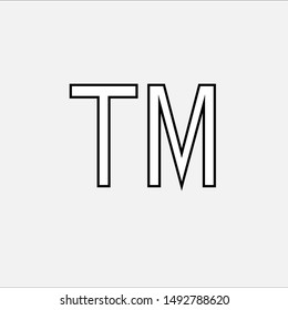 Trade Mark Icon - Abbreviation of TM : Sign & Symbol, Logo Vectors.