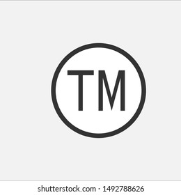 Trade Mark Icon - Abbreviation of TM : Sign & Symbol, Logo Vectors.