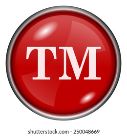Trade mark icon. Internet button on white background. 