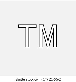 Trade Mark Icon. TM Abbreviation. Trade Terms. Validity and Verified Product Symbol for Info Graphics, Design Elements, Websites, Presentation and Apps.