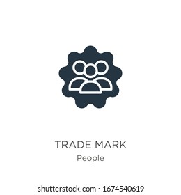Trade mark icon vector. Trendy flat trade mark icon from people collection isolated on white background. Vector illustration can be used for web and mobile graphic design, logo, eps10