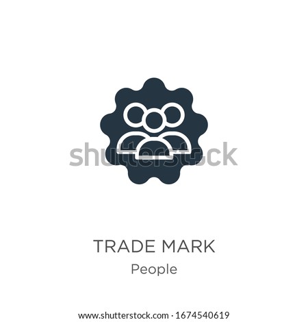 Trade mark icon vector. Trendy flat trade mark icon from people collection isolated on white background. Vector illustration can be used for web and mobile graphic design, logo, eps10