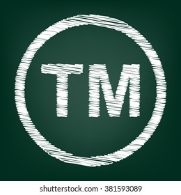 Trade mark sign. Flat style icon on transparent background