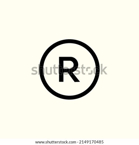 Trade mark sign vector. Trademark symbol. R icon. Linear style sign for mobile concept and web design. Trade mark symbol logo illustration. vector graphics - Vector