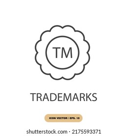 trade marks icons  symbol vector elements for infographic web