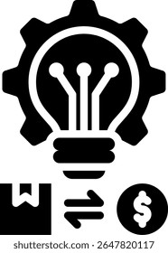 Trade Modernization Icon Glyph Vector Illustration