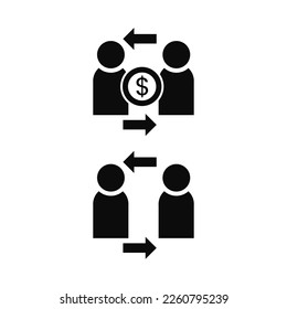 Trade money people business icon design vector
