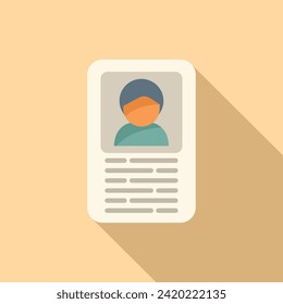 Trade new cv icon flat vector. Worker personnel. New business staff