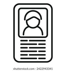 Trade new cv icon outline vector. Worker personnel. New business staff