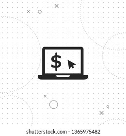 Trade, notebook money, vector best flat icon on texture background , EPS 10