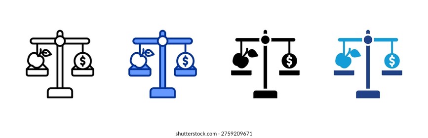 Trade Off icon collection with multiple styles