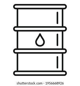 Icono del barril de petróleo comercial. Esquema Icono del vector del barril de petróleo comercial para el diseño web aislado en fondo blanco