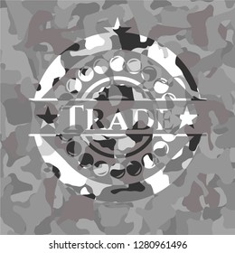 Trade on grey camouflaged pattern