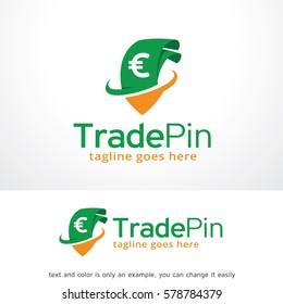 Trade Pin Logo Template Design Vector