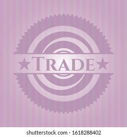 Trade pink emblem. Retro. Vector Illustration. Detailed.