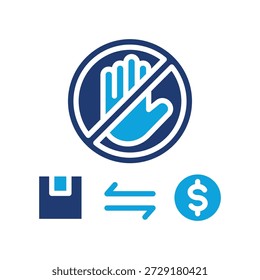 Icono de restricción comercial Ilustración vectorial mixta